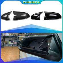 1 Pair Rearview Mirror Cover Side Wing Rear View Mirror Case Covers Glossy Black For BMW F20 F21 F22 F30 F32 F36 X1 F87 M3 2024 - buy cheap