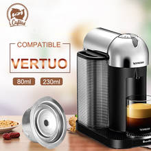 ICafilas BIG & Small  Cup Reusable Vertuo Coffee Capsule Steel Stainless for Nespresso Vertuoline Machine Cream Coffee Filter 2024 - buy cheap