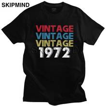 Camiseta masculina retrô vintage, de algodão, 48 anos, presente de aniversário, camiseta casual, novidade para 48 anos de idade 2024 - compre barato