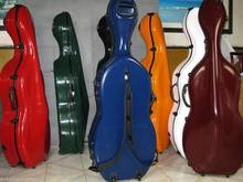 Beautiful 4/4 Blue fiberglass cello hard case with wheells #6698 2024 - buy cheap