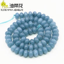 Charm 5x8mm Natural Stone Aquamarine Jades Wheel Shape Strand Loose Beads DIY Women Girl Gift Making Necklace Bracelet Jewelry 2024 - buy cheap