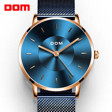 Watch men DOM Top Brand Luxury Quartz watch Casual quartz-watch steel Mesh strap clock male Relog  M-1289GK-2M 2024 - buy cheap