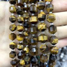 Wholesale 8mm 10mm Natural Faceted Tiger Eye Stone For Jewelry Making Round Spacer Beads Charm DIY Bracelet Necklace Accessories 2024 - buy cheap