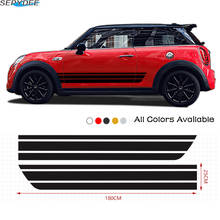 2Pcs Car Stickers Body Door Side Skirt Stripes Decals Sticker For MINI COOPER S JCW Countryman Clubman F55 F56 F60 Car Styling 2024 - buy cheap