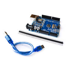 Один комплект высококачественных чипов UNO R3 CH340G + MEGA328P 16 МГц для макетной платы Arduino UNO R3 + USB-кабель 2024 - купить недорого