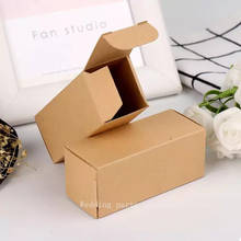 Caja de embalaje de papel Kraft artesanal para fiesta de boda, paquete de Cajas de Regalo pequeñas para almacenamiento de jabón hecho a mano, 50 unids/lote 2024 - compra barato