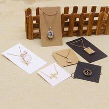 NEW DIY Necklace Pendant Display Card 5 Colours  Paper Cardboard  Jewelry Display Tag  Wholesale Pink Purple  white black kraft 2024 - buy cheap