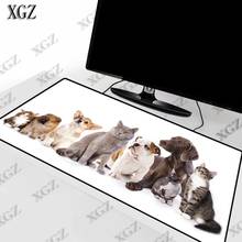 XGZ Cute Cat Dog Animal Gaming Keyboard Mouse Pad Computer Gamer Mousepad Large Game Anime Big Lock Edge Mause  for PC Laptop 2024 - buy cheap