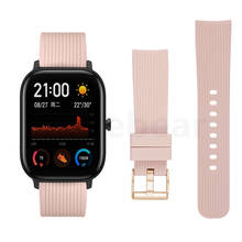 Спортивный силиконовый ремешок для часов Ремешок Для Xiaomi Huami Amazfit GTS/GTR 42 мм/Bip Lite Смарт-часы браслет Цветной заменить Correa 2024 - купить недорого