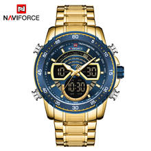 NAVIFORCE Men Watches Top Brand Luxury Fashion Dual Display Wristwatch Stainless Steel Sport Waterproof Clock Relogio Masculino 2024 - buy cheap