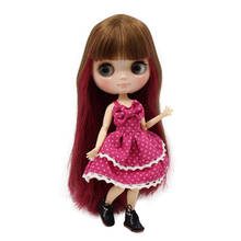 Dbs blyth middie boneca mistura vermelha marrom cabelo conjunta boneca rosto brilhante 1/8 boneca brinquedo 20cm anime meninas presente 2024 - compre barato