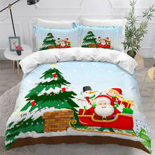 3D Bedding Set White Duvet Cover Sets Quilt Covers Comforter Case Set King Full Twin Double Size Marry Christmas Tree Bed Linen 2024 - buy cheap