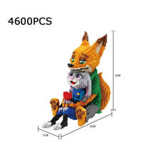 De dibujos animados de Disney cifras Zootopia micro diamante bloques nick Wilde fox judy Hopps conejo Ladrillo de construcción de juguete amantes nanobrick 2024 - compra barato