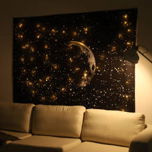 Гобелен, настенный гобелен с изображением звездного неба, галактики, планеты, домашний декор, богемное макраме, настенный подвесной гобелен для дома 2024 - купить недорого