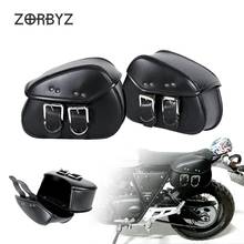 1 Pair Black Mini Durable Motorcycle Motorbike PU Leather Motorcycle Saddlebags Saddle Bags Pouch Fit for Mini Harley Moto 2024 - buy cheap