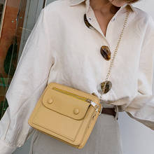 Mini bolsa de couro tiracolo feminina, bolsa de ombro com corrente, transversal, 2019 2024 - compre barato