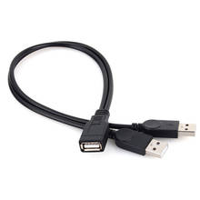 1 шт. 35 см USB 2,0 1 мама 2 папа y-разветвитель только кабель для синхронизации данных и зарядки (без передачи данных) Новый 2024 - купить недорого