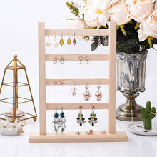 Natural Wooden Jewelry Organizer Display Rack Earrings Bracelet Show Rack Display Stand 2024 - buy cheap