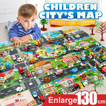 Educational Toys Kids Play Mat City Road Buildings Parking Map Game Scene Home Traffic Map Kids Carpet Map  Gifts For Children 2024 - buy cheap