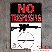 Placa de latão de metal arma arma de aviso arma arma decoração bar pub casa vintage cartaz retrô (visita nossa loja, mais produtos!) 2024 - compre barato