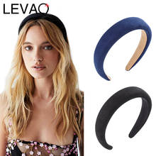 LEVAO, прочные губчатые мягкие повязки для волос, элегантный бархатный обруч для головы, простой ободок, тюрбан, держатели головных уборов, аксессуары для волос для женщин и девочек 2024 - купить недорого