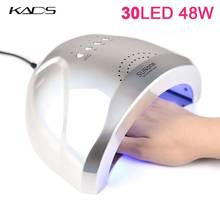 KADS-secador de uñas para todos los geles, lámpara Led UV de 48W, 30 Led, Sensor automático, temporizador de luz solar, herramienta de salón de manicura 5/30/60s 2024 - compra barato