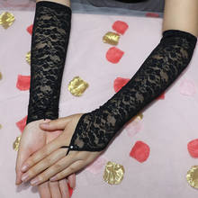 Long Fashion Party Sexy Dressy Gloves Women Lady Lace Mittens Accessories Sunscreen Summer Fingerless Girls Lace Gloves ST223 2024 - buy cheap