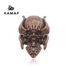 KAMAF-Accesorios de joyería con cabeza de fantasma para hombre, pulsera, collar de cuentas, 6 colores, retro, 10 unids/paquete 2024 - compra barato