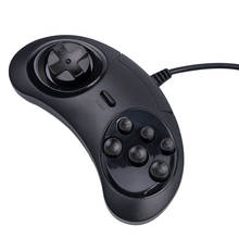 Kebidu-controle de videogame usb clássico, com fio, 6 botões para sega genesis/md pc/2 y1301/mac mega drive 2024 - compre barato