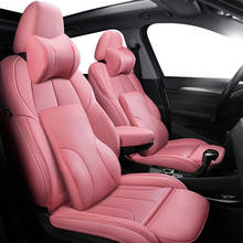 Couro vermelho capa de assento do carro para hyundai solaris tucson 2017 creta i30 acento ix35 verna sonata acessórios capas para assentos de carro 2024 - compre barato