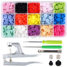 15 Colors Mixed KAM Branded T3 150 Sets Luster Glossy Snap Snap Buttons Fastners installed With pliers 2024 - buy cheap