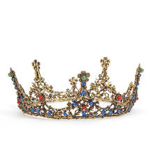 Corona barroca para novia, tocado de boda, Retro, redondo, tiara nupcial, diadema, accesorios, diadema ML906 2024 - compra barato