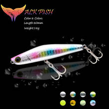 WALK FISH-señuelo de pesca, cebo duro de 80mm/18g, lápiz que se hunde, ojos 3D, Wobbler, gancho de agudos, cebo duro Artificial, 1 ud. 2024 - compra barato