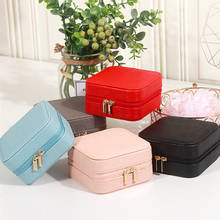 Makeup Mirror Jewelry Box Jewelry Bag Portable Earrings Plate Finishing Box Earring Ring Multi-function Jewelry Storage Box 2024 - buy cheap