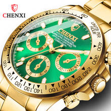 Relógio dourado luxuoso masculino, relógio superior de aço inoxidável quartzo dourado para negócios, relógio à prova d'água para homens 2024 - compre barato