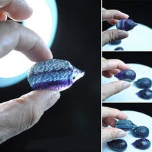 Bonito espécimen de piedra de erizo de cristal, piedra de fluorita azul Natural, dijes curativos de Reiki, decoración de joyería, 1 ud. 2024 - compra barato