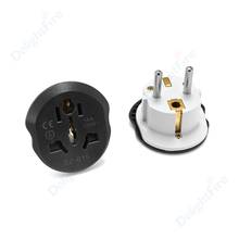 100pcs 4.8mm EU Plug Adapter Universal US UK To EU 250V 16A EU Plug Electric Socket AU CN To EU Wall Socket AC Travel Adapter 2024 - buy cheap