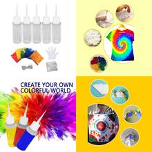 Kit de tintura colorida para crianças, para adultos e crianças, conjunto de tintura de tecido, tinta artística para presente diy, têxtil, camiseta, lona 2024 - compre barato