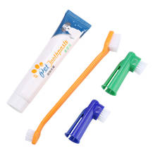 4pcs/Set Pet Dog Cats  Calculus Halitosis Removal Toothpaste Toothbrush Pet Oral Care Teeth Cleaning Products 2024 - buy cheap