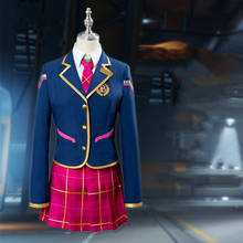 Game OW D.VA Cosplay Costume Academy DVA Cosplay Costumes Hana Song Girl School Uniform Women Outfit Shirt Jacket Skirt 2024 - buy cheap