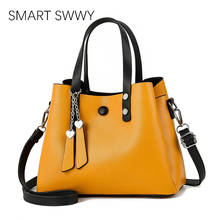 Women PU Leather Handbag 2020 Casual Crossbody Bag Yellow Bags Ladies Designer Handbags High Quality Shoulder Bags Female Totes 2024 - buy cheap