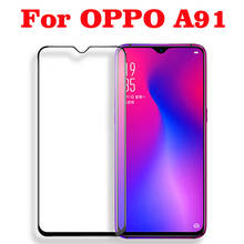 3D полное клеевое закаленное стекло для OPPO A91 полное покрытие экрана 9H Защитная пленка для OPPO A91 2024 - купить недорого