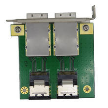 Mini SAS для внутреннего SFF-8087 36P на 2 порта внешняя HD sas26P SFF-8088 Передняя панель PCI SAS карта адаптера 2024 - купить недорого