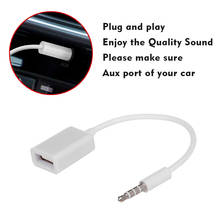 1pc USB Aux Audio Cable Adapter 3.5mm Male Jack Plug to 2.0 Female Adapter Ccable Car Converter Cord OTG Cable Decode Function 2024 - buy cheap