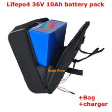 Lifepo4-Batería de 36v y 10ah para bicicleta, paquete de baterías de litio de 350w y 500w, cargador y bolsa 2024 - compra barato