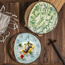 Prato de cerâmica pintado redondo criativo, 10.5 polegadas, sobremesa, alimentos, prato, bandeja para bolo, mesa de jantar moderna 2024 - compre barato