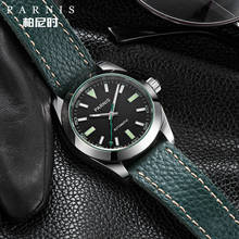 Parnis 40mm Automatic Mechanical Mens Watch Luxury Sapphire Crystal Clock Leather Strap Waterproof Luminous Wristwatch Men 2024 - buy cheap