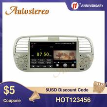 Radio con GPS para coche, reproductor Multimedia con Android 9,0, sin DVD, Unidad Principal estéreo, pantalla ISP, para FIAT 500, 2007-2014 2024 - compra barato