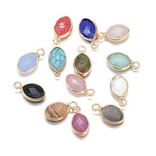 Natural Stone Pendant Faceted Crystal Agates Charms Pendants for Jewelry Making DIY Necklace Earrings Accessories Size 10x16mm 2024 - buy cheap