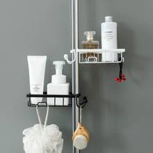 Bathroom Shower Rod Hanging Wrought Iron Basket Soap Dish Shampoo Holder Kitchen Sink Faucet Rack Sponge Rag Storage Drain Shelf 2024 - buy cheap